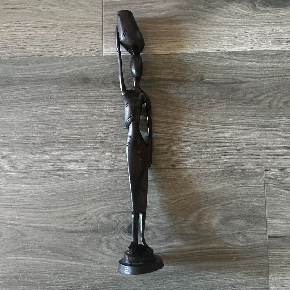 Hand-Carved Senegalese Wood Sculpture - From Senegal - Home Decor - Picture 7 of 8